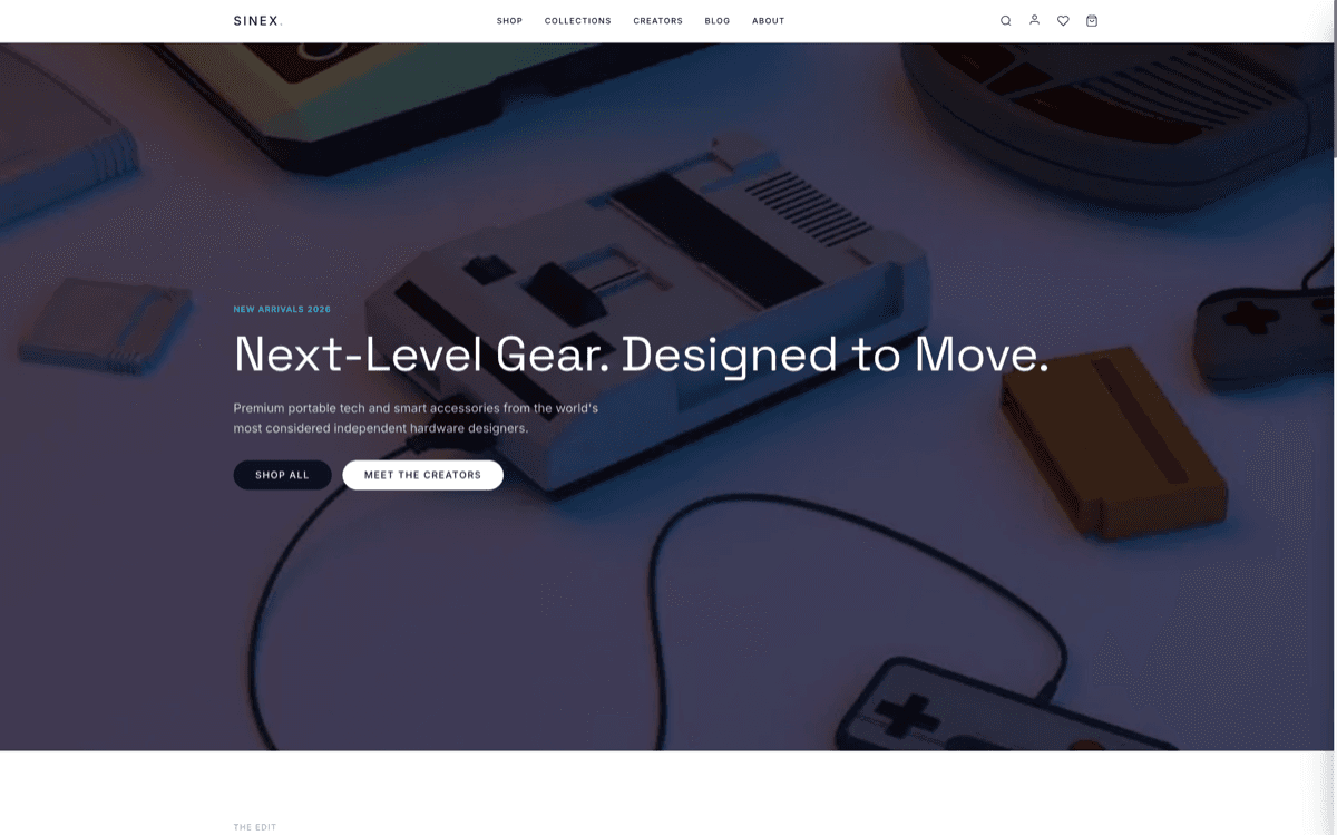 Sinex theme preview