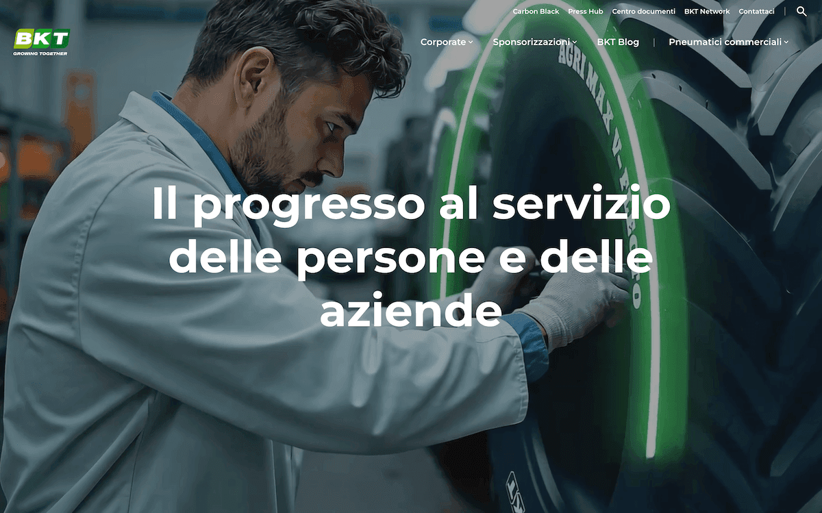Anteprima sito BKT Tires