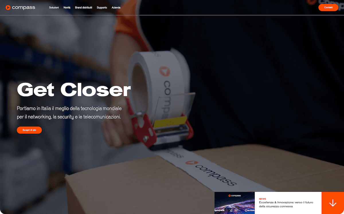 Compass Distribution website preview