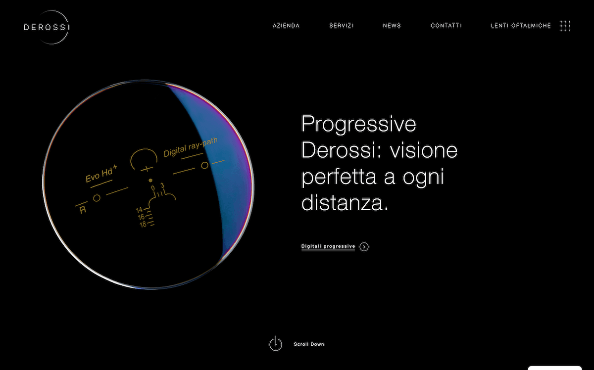 De Rossi Oftalmica website preview