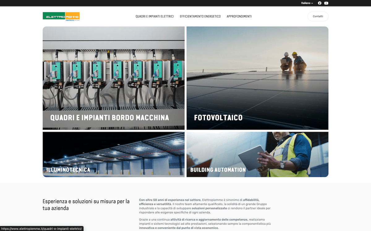 Elettro PM website preview